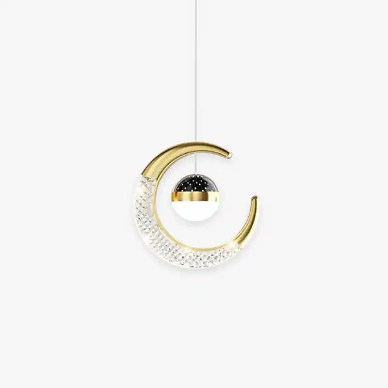 Arisha Suspension Ciel Etoilé Linéaire Simple, Métal, Noire\\/Dorée, Chambre