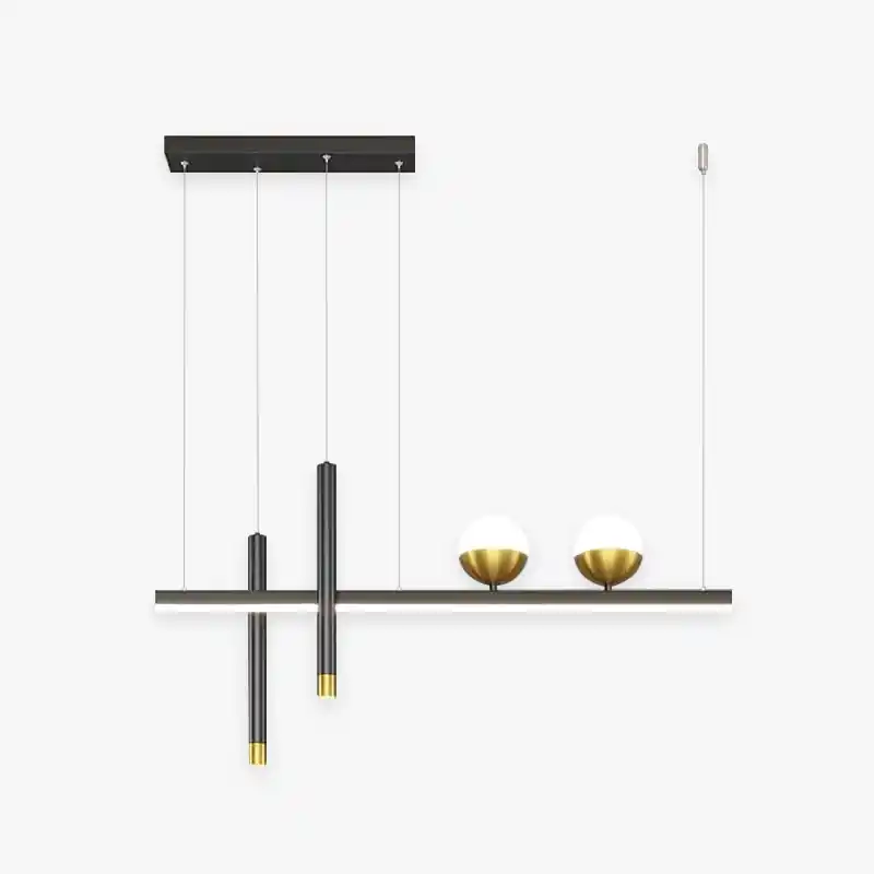 Arisha Luminaires Suspension Minimaliste Globe Double Métal Salle à manger