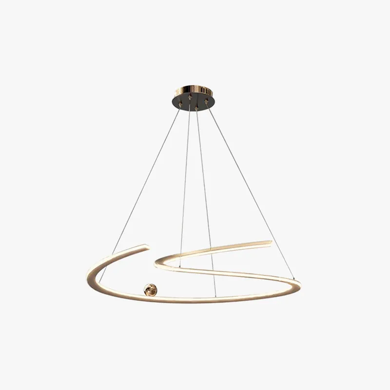 Arisha Suspension Linéaire Moderne, Métal\\/Acrylique, Doré, Salon\\/Salle à Manger