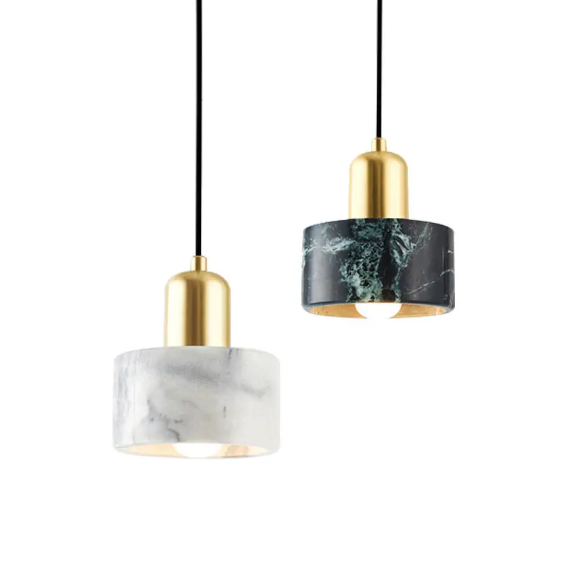 Arisha Suspension Cylindre Contemporaine, Acrylique\\/Metal, Blanc\\/Vert, Salon