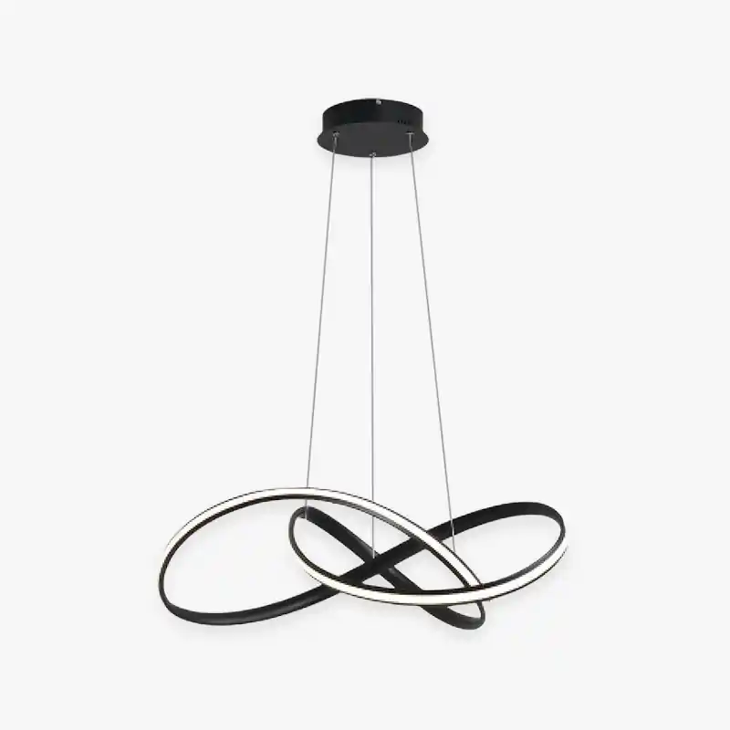 Arisha Suspension Linéaire Moderne, Metal\\/Gel de Silice, Blanc\\/Noir, Salon