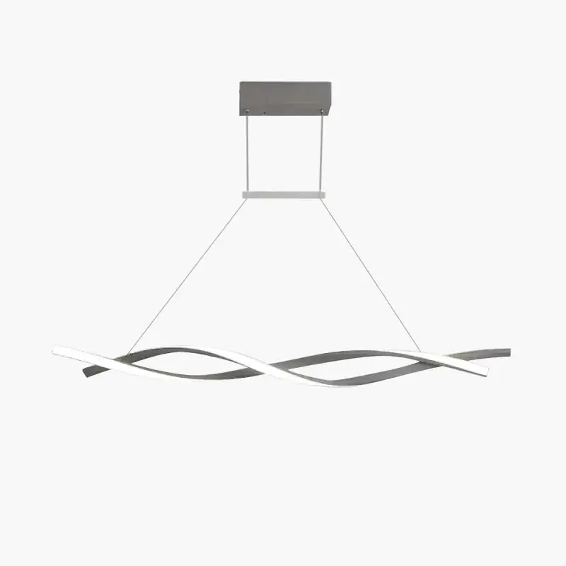 Arisha Suspension Linéaire Simple, Aluminium\\/Gel de silice, Noir\\/Gris, Chambre