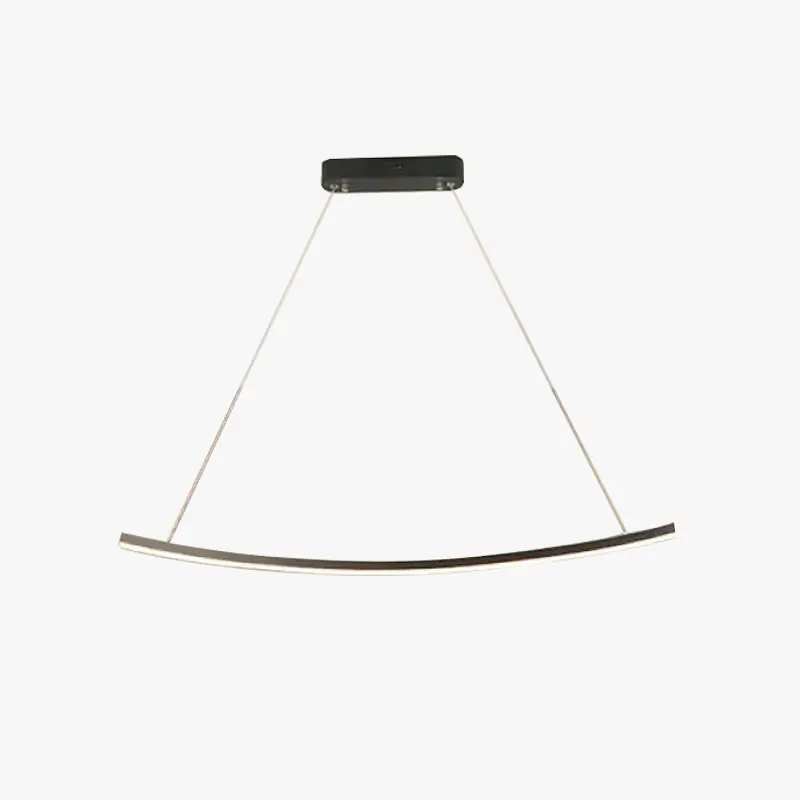 Arisha Suspension Linéaire Minimaliste, Aluminium\\/Gel de silice, Noir, Salon