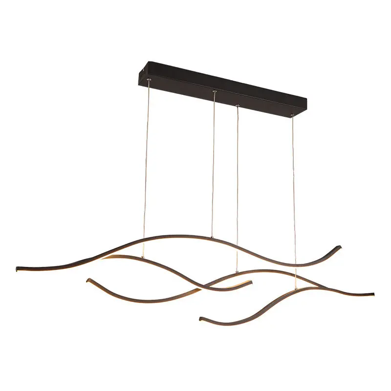 Arisha Luminaires Suspension linéaire, LED Noir\\/Or, Salon