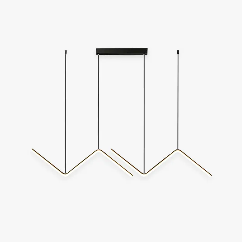 Arisha Lampe Suspendue Lustre LED Moderne, Métal, Noir\\/Or, Cuisine