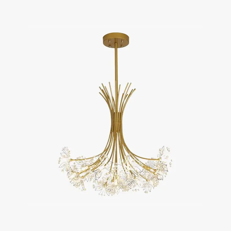 Arisha Lustre Fleur Luxe Métal\\/Acrylique, Salon\\/Salle A Mange