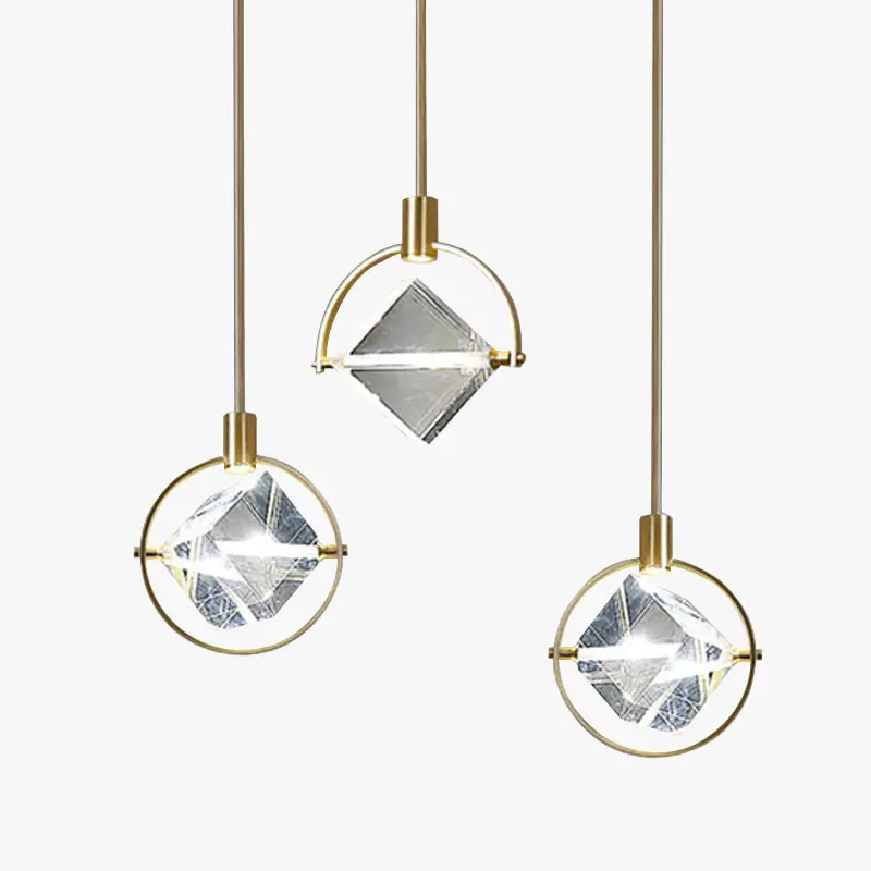 Kristy Suspension Luxe Moderne Métal\\/Cristal Salle à manger