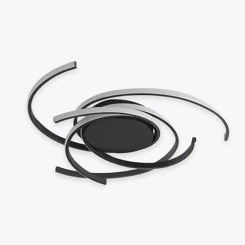 Arisha Plafonnier Arche Métal Moderne, Noir\\/Blanc, Salon