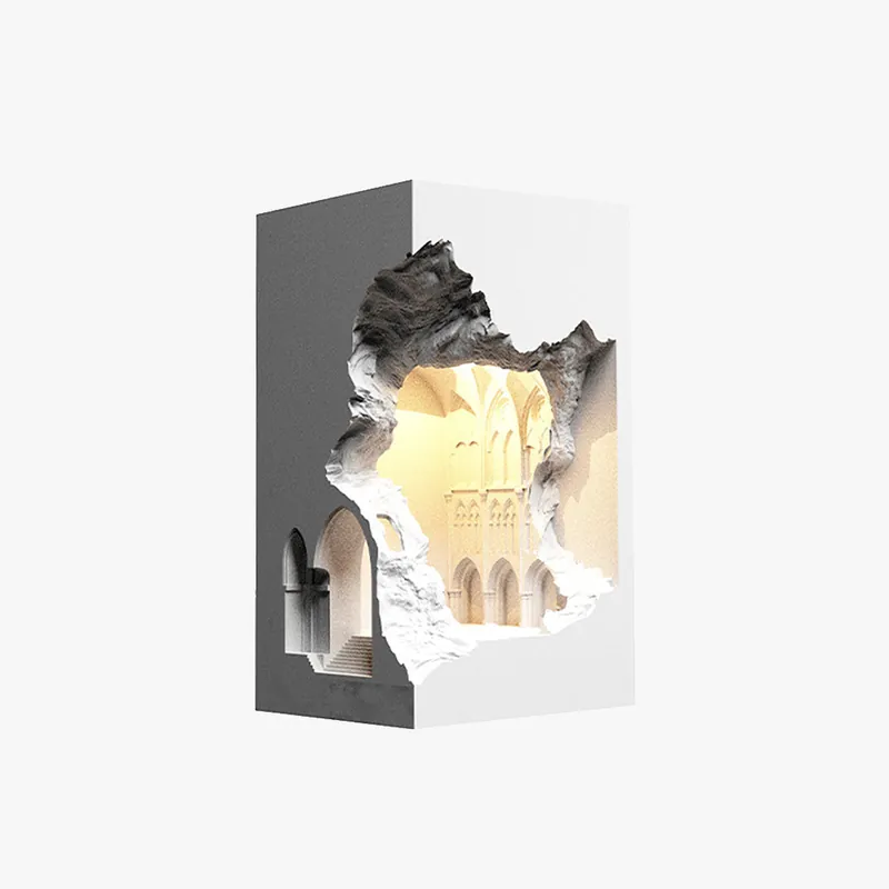 Ray Applique Murale Art Déco Flush LED Encastrée, 3 Styles, Blanc, Salon