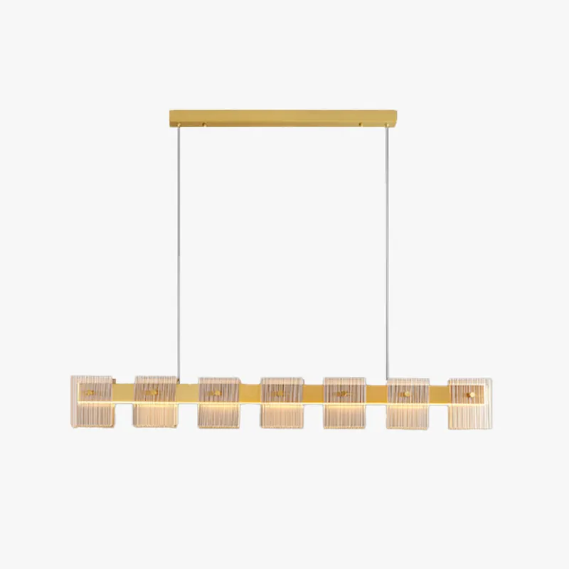 Arisha Suspension Carrée Urbaine, Cuivre\\/Verre, Doré, Salle de Bain\\/Chambre à Coucher
