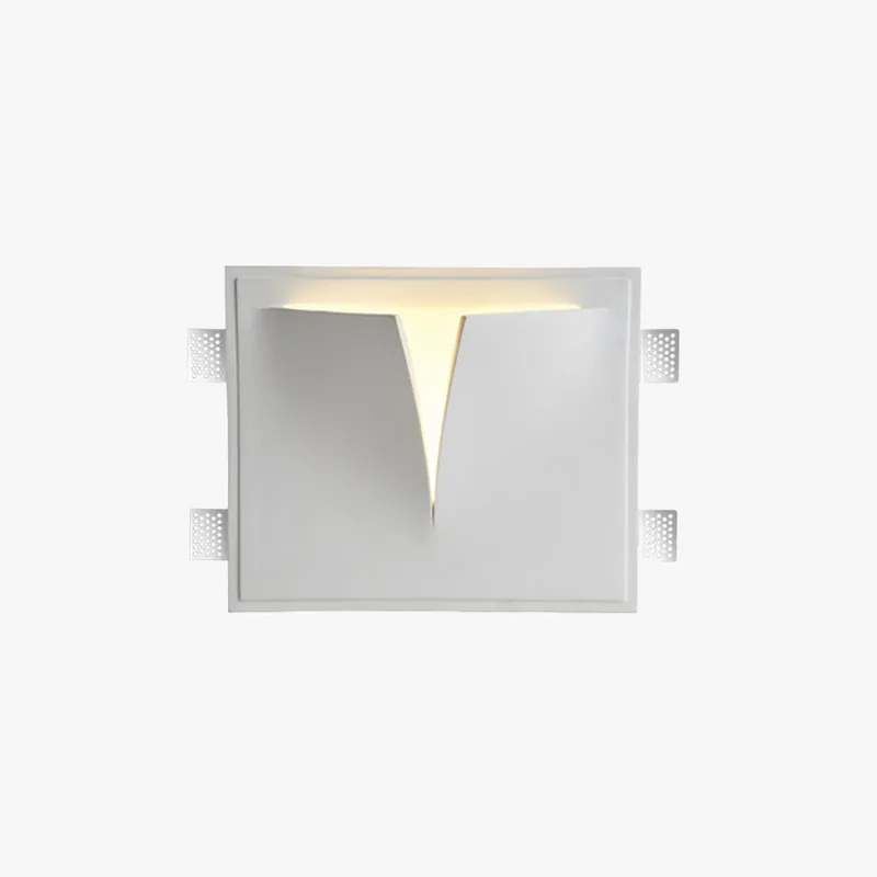 Aria Applique Murale Encastrée\\/Plâtre, Moderne, 4 Styles, Métal, Blanc, Salon