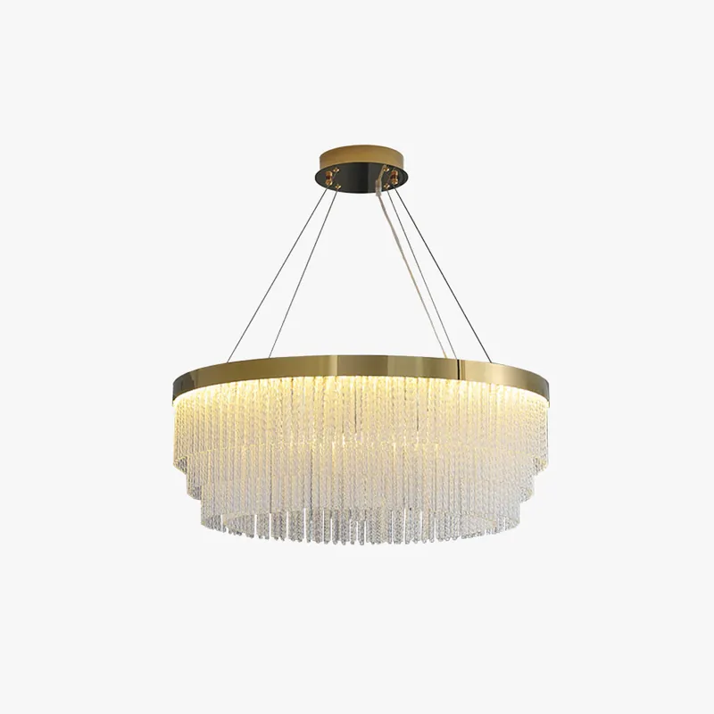 Arisha Suspension Ronde Moderne, Métal, Doré, Salon\\/Hôtellerie
