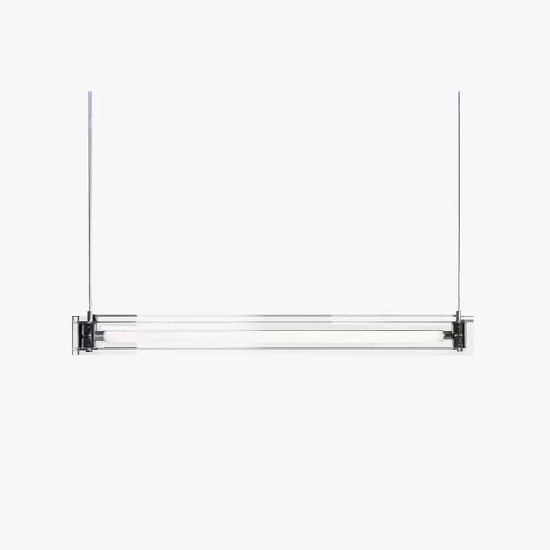 Ray Suspension Linéaire Classique, Métal\\/Verre, Blanc, Salle à Manger\\/Chevet