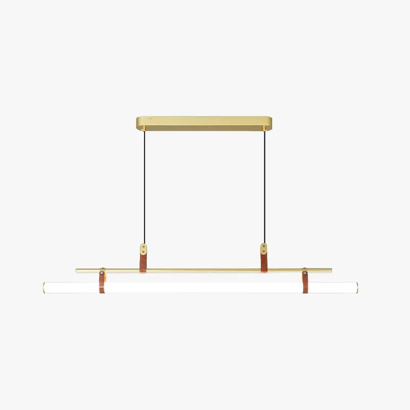 Ray Suspension Linéaire Simple, Métal\\/Acrylique, Noir\\/doré, Chambre