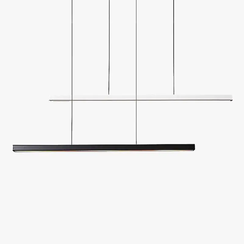 Ray Suspension Linéaire Moderne, Métal, Noir\\/Blanc, Salon