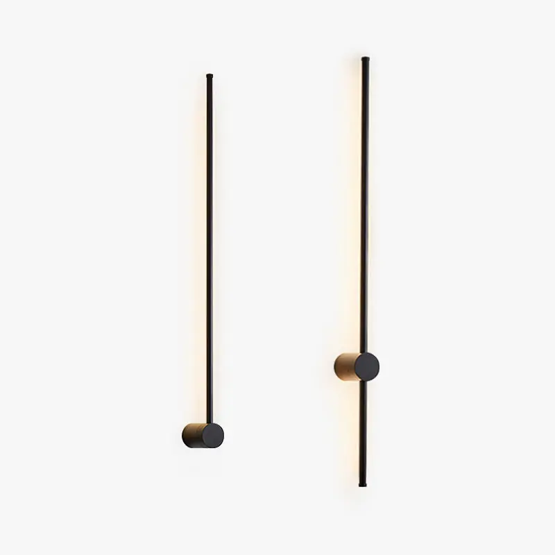 Ray Applique Murale d'Extérieur Minimaliste Linéaire LED, Métal, Noir, Jardin