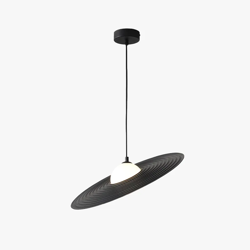 Arisha Suspension Ronde Moderne, Métal\\/Acrylique, Noir\\/Blanc, Chambre à Coucher\\/Salle à Manger