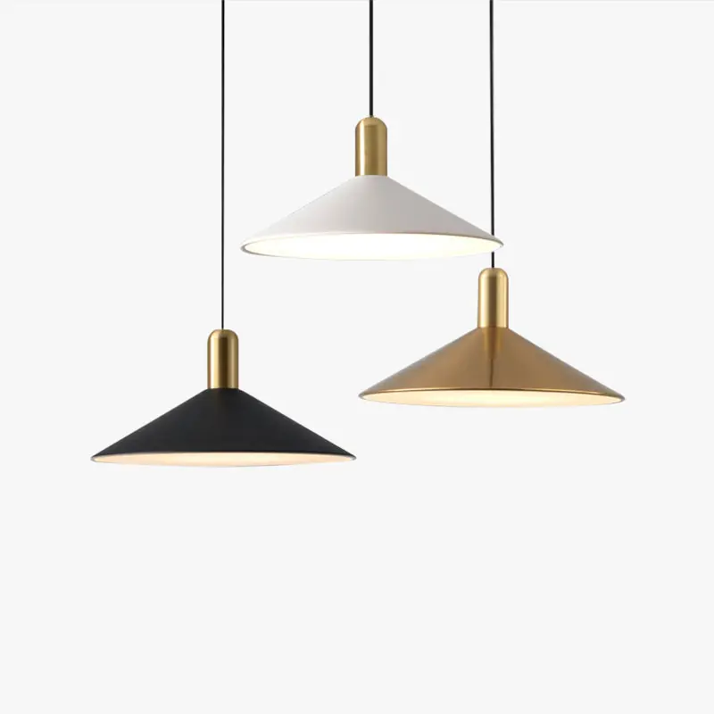 Arisha Suspension Moderne LED Acrylique\\/Métal, Noir\\/Blanc\\/Or, Salon