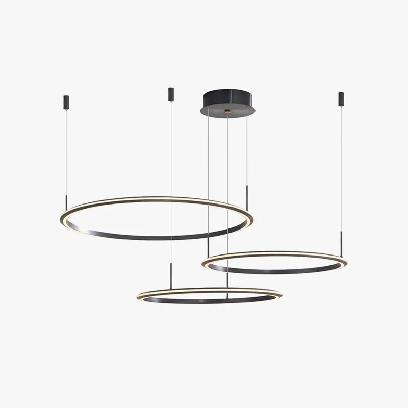 Arisha Suspension Ronde Minimaliste, Métal, Noir\\/Blanc, Salle de Séjour\\/Chambre à Coucher