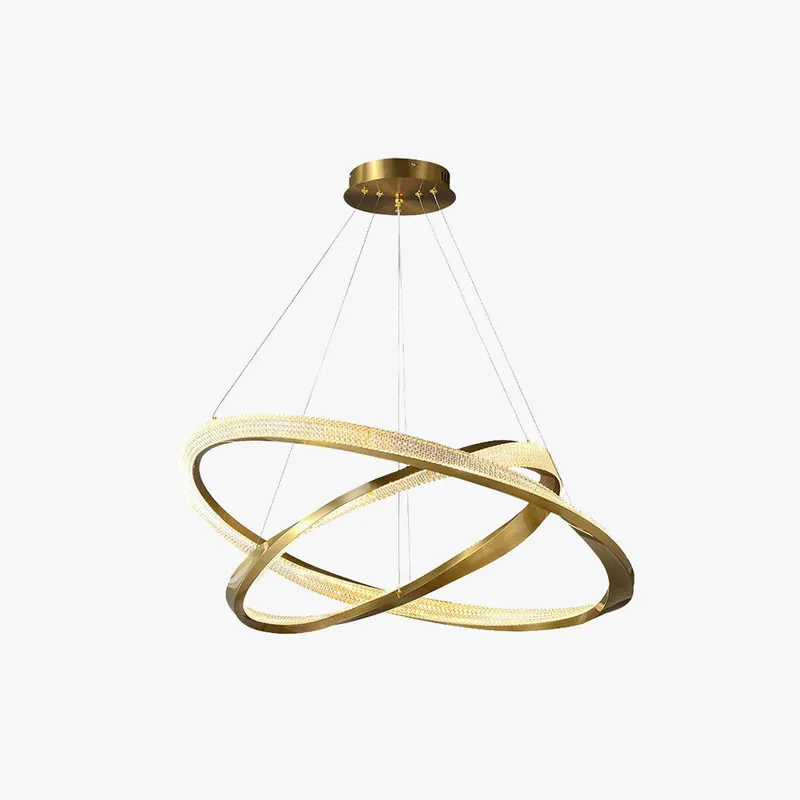 Arisha Suspension Anneau Moderne, Métal\\/Acrylique, Or\\/Argent, Salon\\/Chambre à Coucher