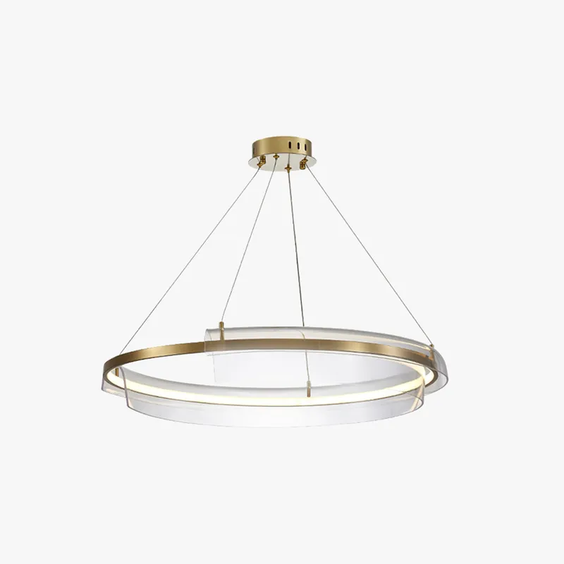 Arisha Suspension Ronde Moderne, Métal\\/Acrylique, Doré, Salon\\/Chambre à Coucher