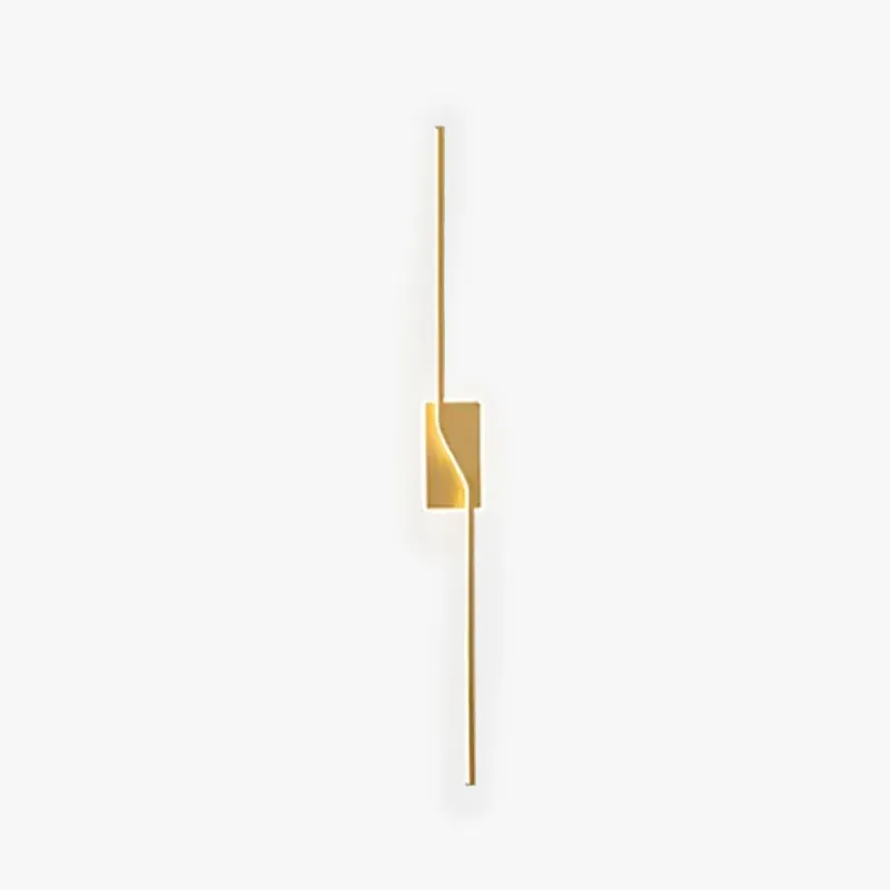 Arisha Applique Murale Linéaire Minimaliste, Métal, Or\\/Noir, Salle de Bain
