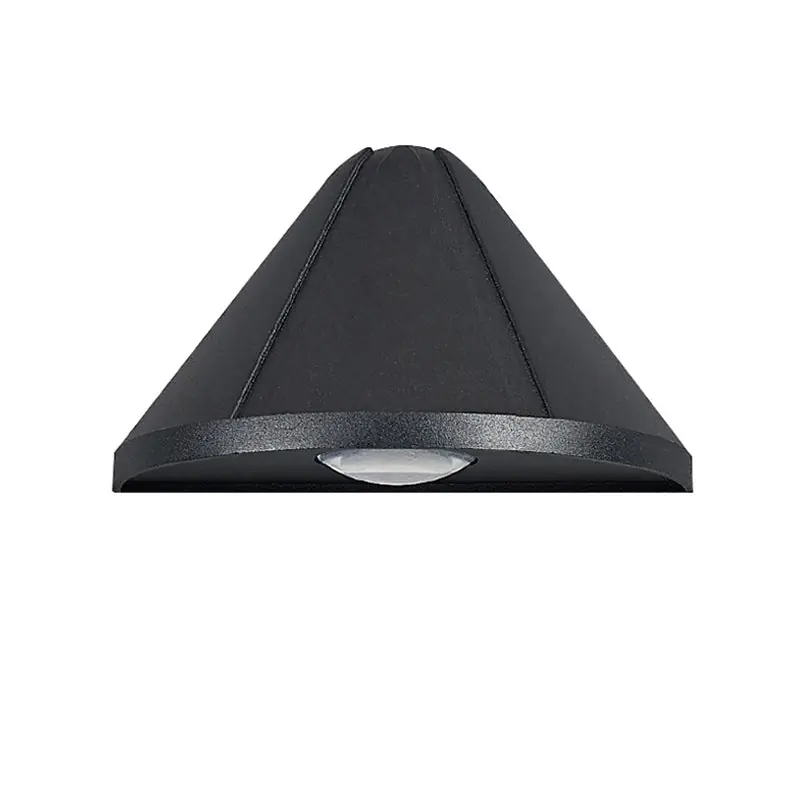 Ray Applique Murale Triangulaire Moderne, Métal\\/Acrylique, Blanc\\/Noir, Extérieur