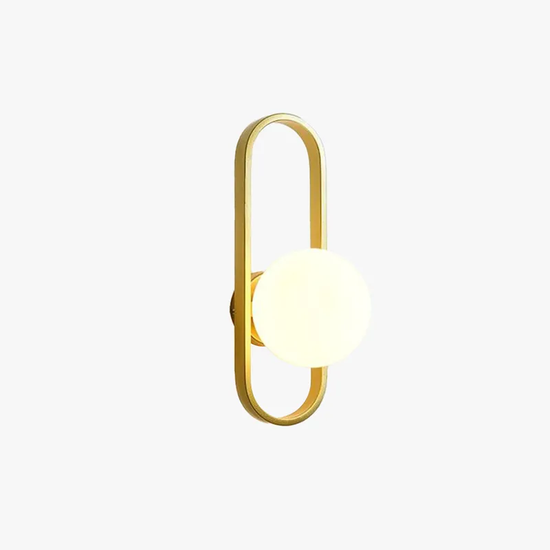 Valentina Applique Murale Globe Led Moderne, Métal, Or\\/Noir, Chambre