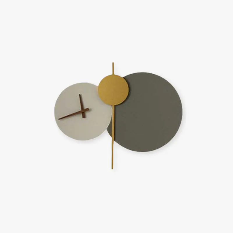 Arisha Applique Murale Horloge Ronde Moderne, Métal\\/Acrylique, LED, Blanc\\/Vert, Chambre