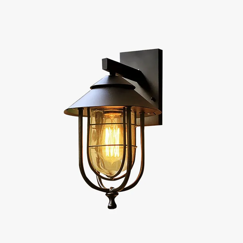 Silva Applique Murale Lanterne Vintage, Métal\\/Verre, Cuivré, Balcon
