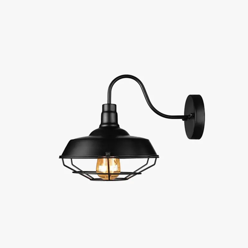 Silva Applique Murale Landerne Vintage, 3 Style, Métal\\/Verre, Noir, Cour
