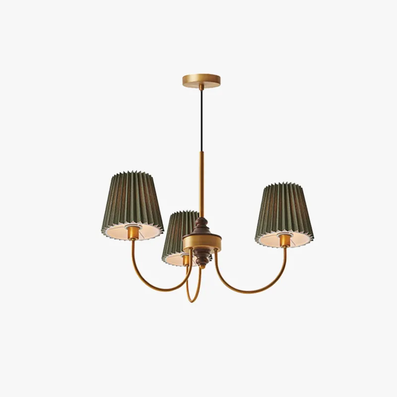 Silva Lustre Vintage, Métal\\/Tissu, Blanc\\/Vert, Salle à Manger\\/Salle à Séjour