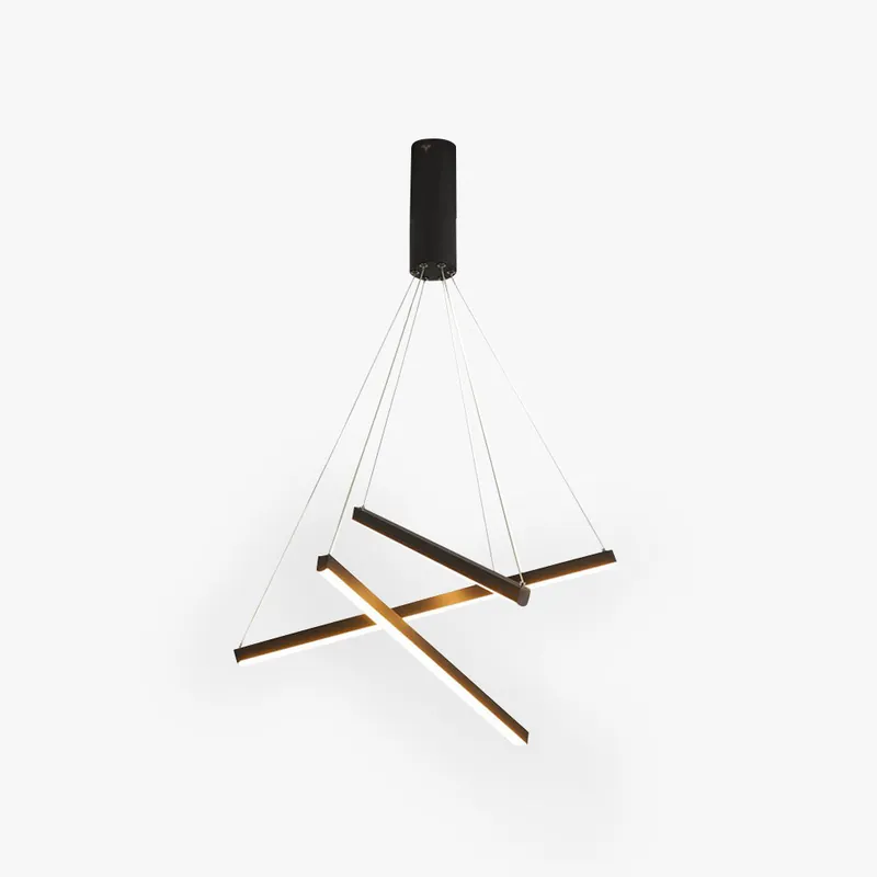 Arisha Luminaires Suspensions Linéaire Simple LED Moderne Métal Ferreux Salon