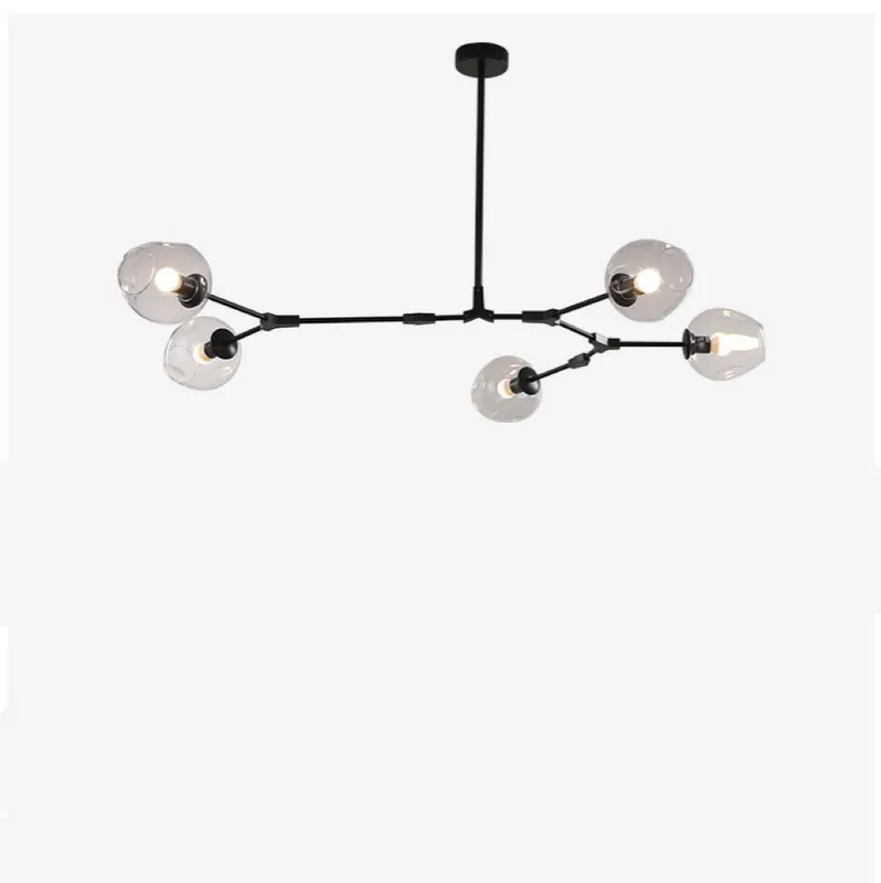 Valentina Suspension Nordique, Verre, Noir\\/Or, Salon