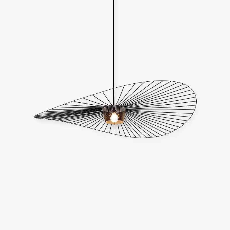 Ritta Suspension Vague Moderne, Tissu, Noir\\/Marron\\/Doré\\/Blanc, Salon