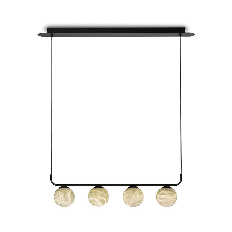 Eloryra Moderne Minimaliste Suspension Albâtre Lumière Pendentif