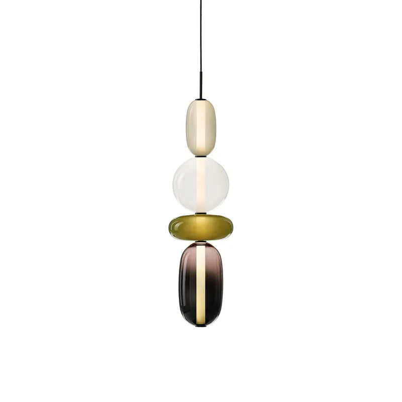 Zodore Prime Art Coloré Verre Suspension