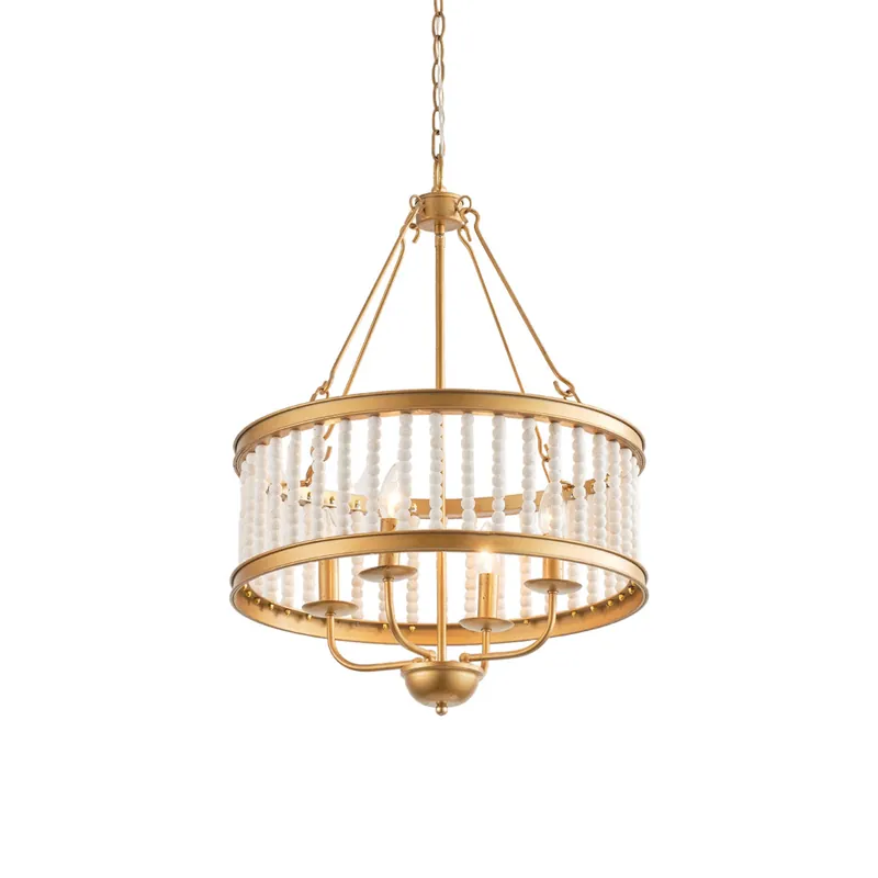 Ivsileth Lustre en Bois et Métal avec Perles Premium