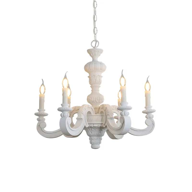 Olrinila Lustre en Bois Sculpté à la Main Pilier Romain
