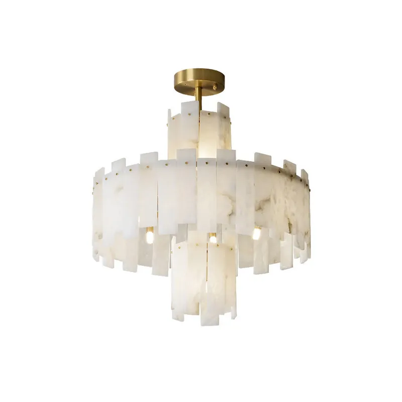 Zosolia Lustre Postmoderne Luxe Laiton Alabastre