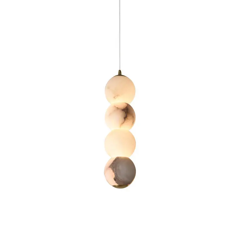 Elore Suspension Perles Albâtre Minimaliste