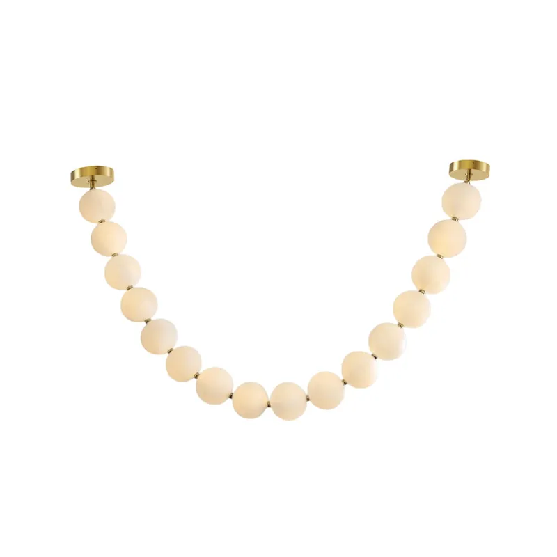 Icarara Lustre Verre Collier De Perles Moderne