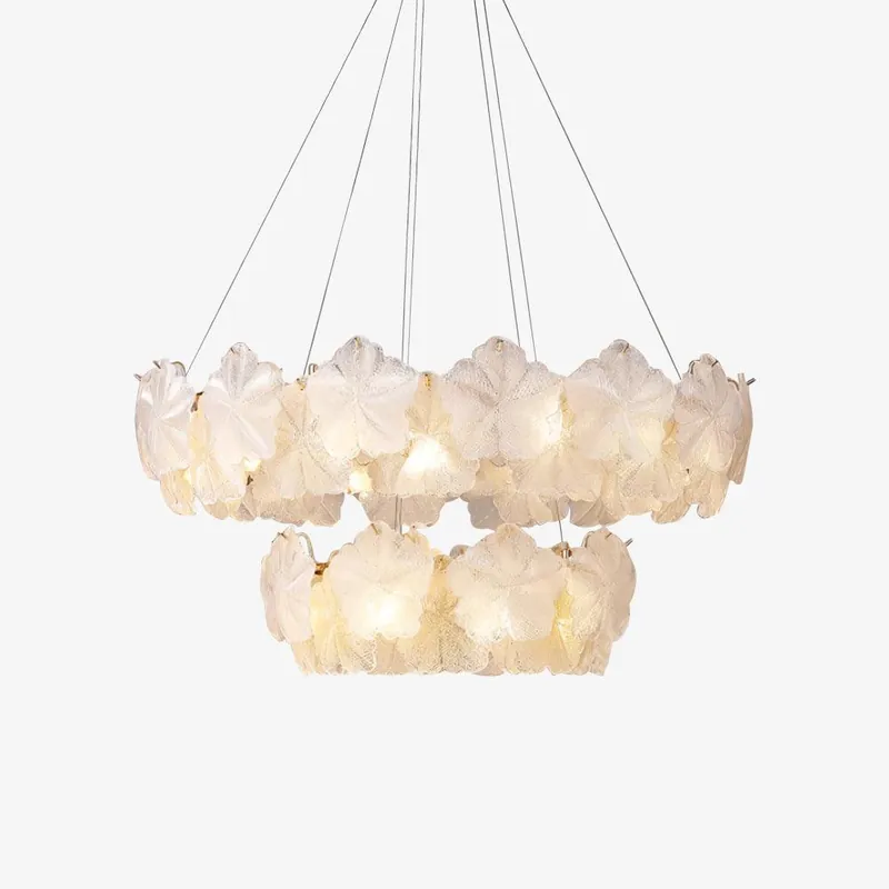 Vitheir Chandelier en Verre Floral