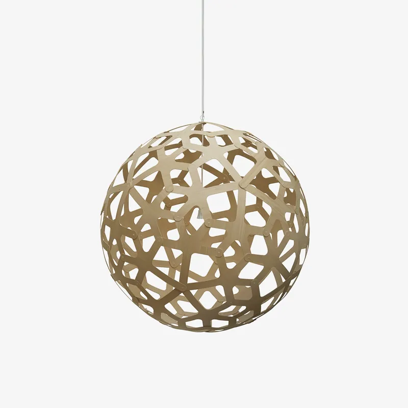Lustra Suspension Géométrique en Bois Tressé