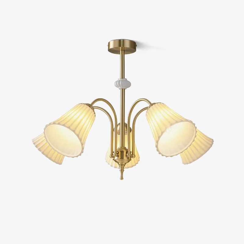 Silas Chandelier Vintage en Céramique