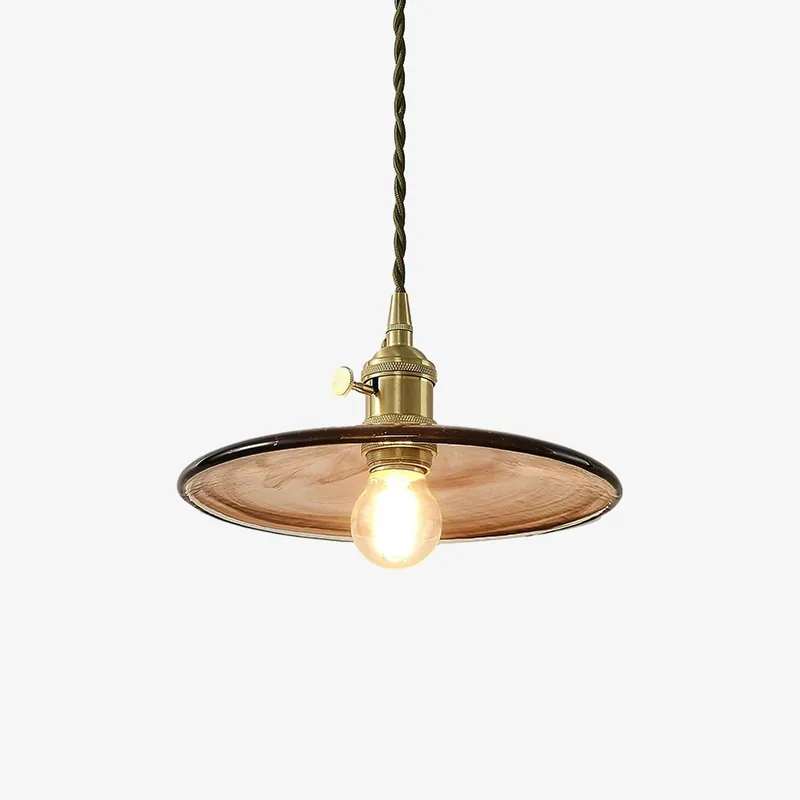 Sage Lampe Pendante Verre Vintage