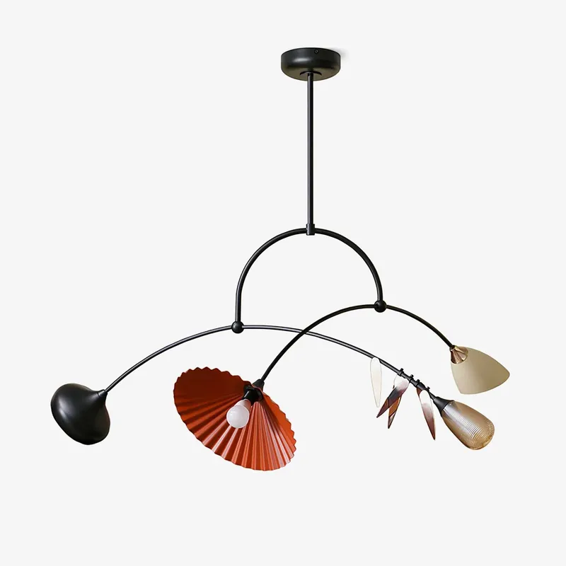 FloraCurv Lampe Pendante Artisanale en Verre