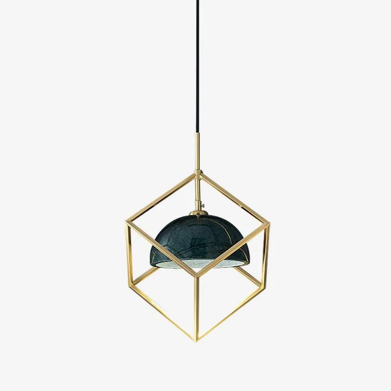 Cubo Lampe Pendante en Laiton Moderne
