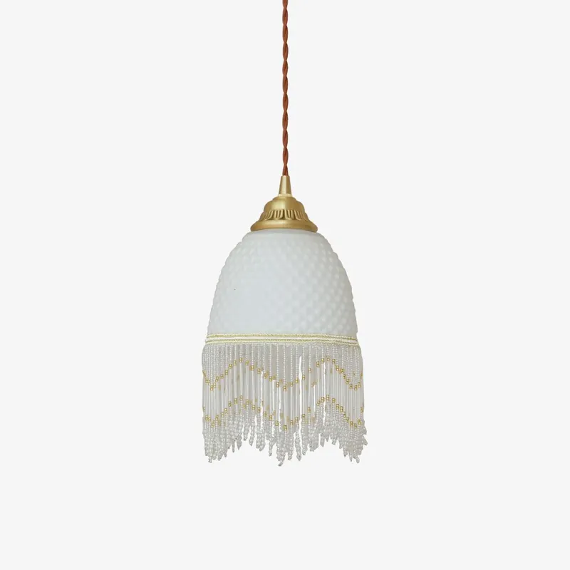 Mesh Lampe Pendante en Verre À Franges