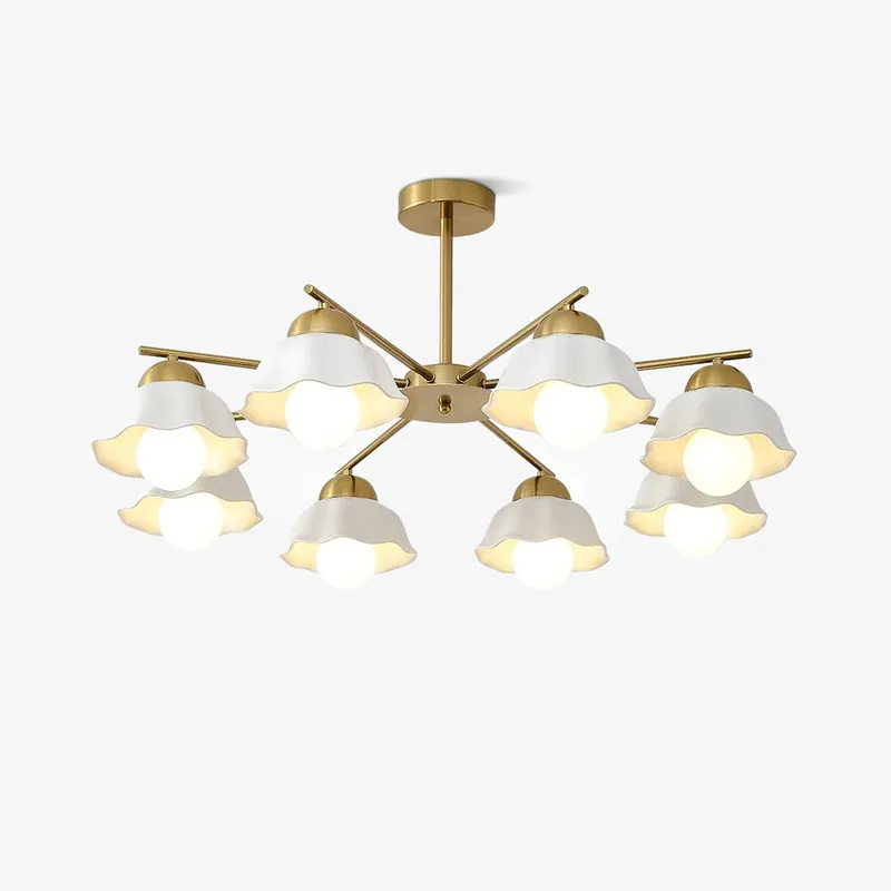 Zasila Nordic Art Fleur Ombrage Céramique Lustre